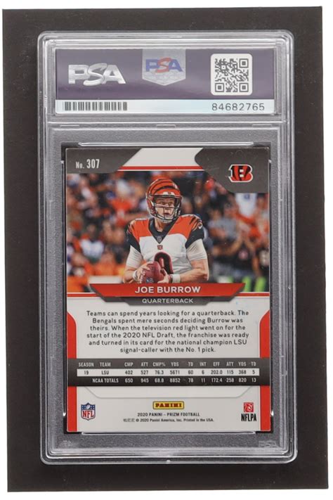 Joe Burrow Signed Panini Prizm A Rc Psa Pristine Auction