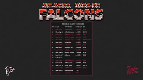 2024 2025 Atlanta Falcons Wallpaper Schedule