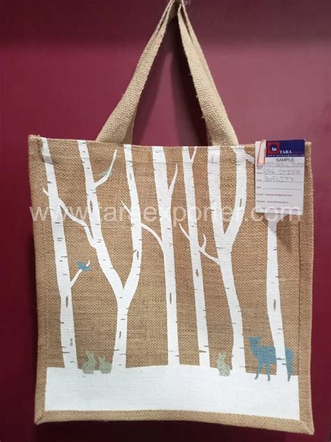 Printed Te Stiff Starch Quality Natural Jute Bag At Rs Piece In