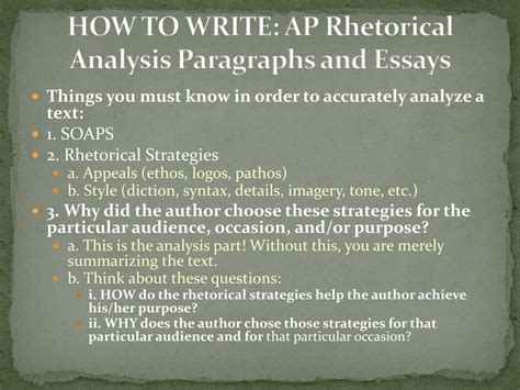 Ppt Ap Rhetorical Analysis Powerpoint Presentation Free Download Id2672592