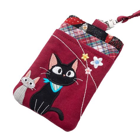 Kiro Cat Little Black Cat Straight Double Layer Embroidery