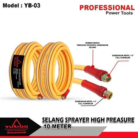 NEW MOSWELL Spray Hose PVC 10 Meter Selang Angin Tekanan Tinggi