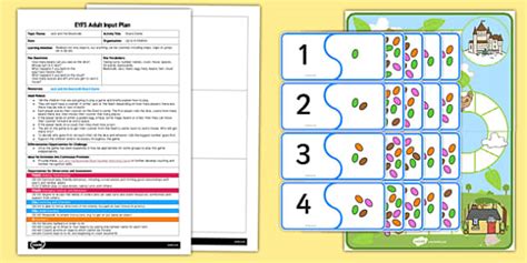 Jack And The Beanstalk Board Game Eyfs Adult Input Plan And