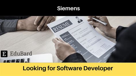 Siemens Applications Are Invited For Software Developer Apply Asap