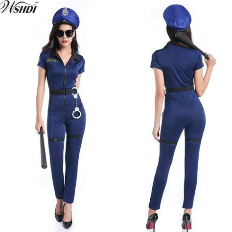 Buy Adult Halloween Costumes For Women Police Cosplay