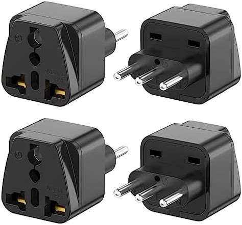 Reiseadapter 4er Pack Universal Reisestecker Auf IT Reisestecker