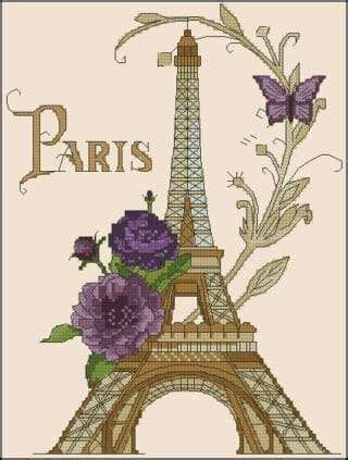 Eiffel Tower Free Cross Stitch Pattern Free Cross Stitch Patterns