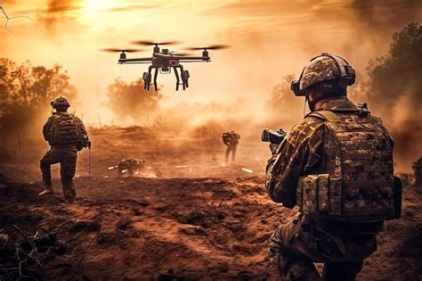 Premium Photo Ukrainian Military Deploying Drones Over A Field