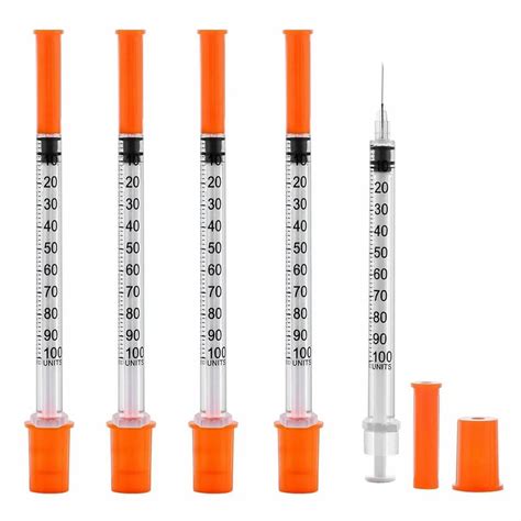 Neucell Disposable Insulin Syringe 1ml With Needle Fda Iso And Ce