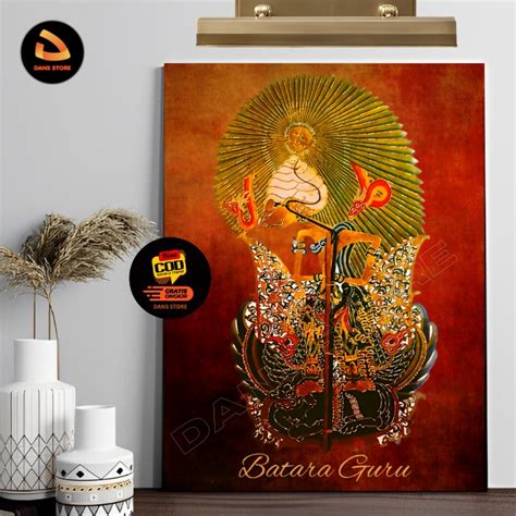 Jual Hiasan Dinding Poster Wayang Kulit Batara Guru Pajangan Dinding