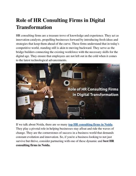 Ppt Role Of Hr Consulting Firms In Digital Transformation Powerpoint