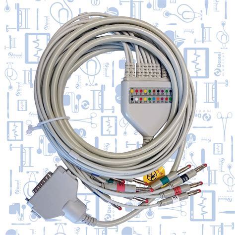 Cable Ekg Completo Aha Kohm Banana Deseel Medical