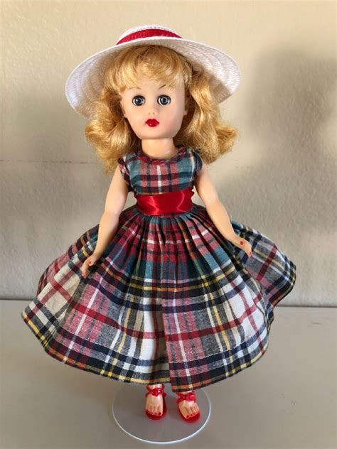 1958 Cosmopolitan Miss Ginger 10 1 2” Doll In Its Original Dress 50s