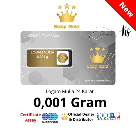 Jual BABY GOLD Emas Mini Murni 24K Souvenir Pernikahan Logam Mulia 0