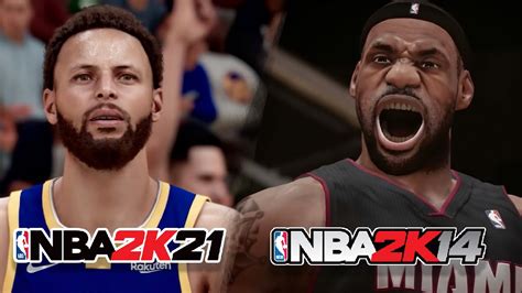 NBA 2K21 NEXT GEN REVEAL Vs NBA 2K14 GRAPHICS COMPARISON 7 YEARS LATER