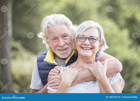 Portrait Of Happy And Cheerful Healthy Caucasian Old Senior Man And