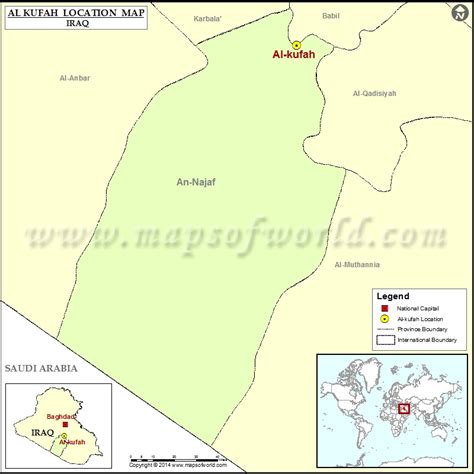 Where Is Kufa Location Of Kufa In Iraq Map