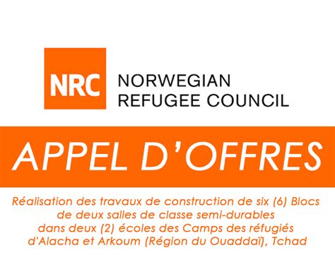 Le Conseil Norvégien pour les Réfugiés NRC lance un avis dappel d