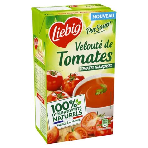 Soupe velouté de tomates PurSoup LIEBIG la brique de 1L à Prix Carrefour