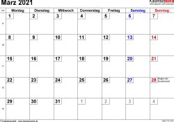 Kalender M Rz Als Pdf Vorlagen