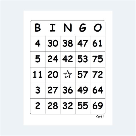 Bingo Cards Large Print Printable Bingo Cards Etsy Australia