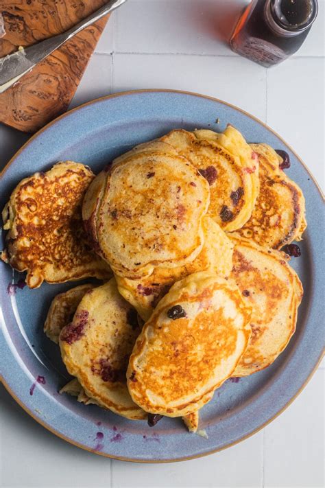 Easy And Fluffy Lemon Blueberry Pancakes Recipe Home Cooking Collective