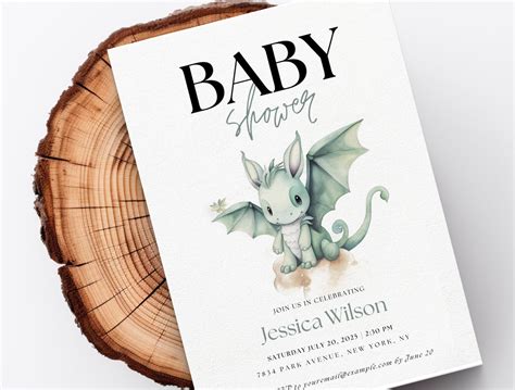 Dragon Baby Shower Bundle Editable Dragon Baby Shower Pack Dragon