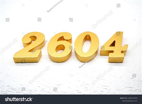 Number 2604 Made Gold Painted Teak Stock Photo 2192537019 | Shutterstock