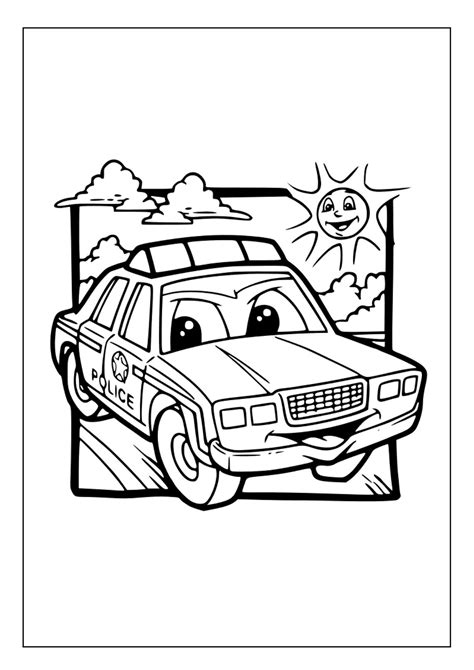 Printable Police Car Coloring Pages for Kids and Adults 30 Pages ...