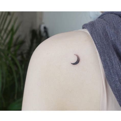 Crescent Moon Tattoo Done On The Shoulder Blade