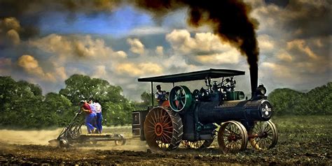 Jl Case 65hp Steam Tractor Plowing Photograph By F Leblanc