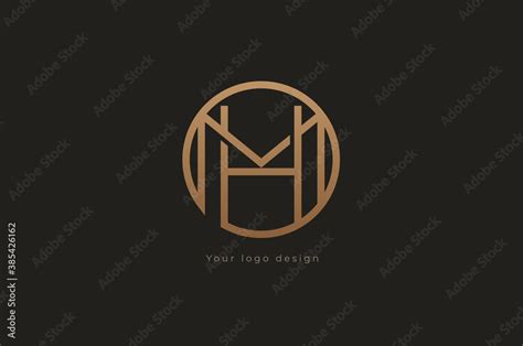 Abstract initial letter H and M logo, usable for branding and business ...