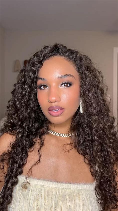 This Loooook😭😍🖤 In 2024 Hair Styles Dark Skin Makeup Tutorial Curly