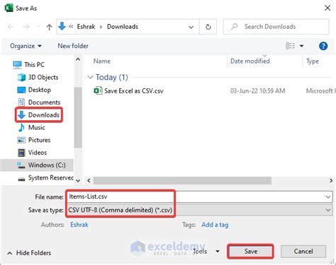 How To Save An Excel File As Csv 3 Methods Exceldemy