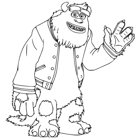 Sullivan Assustados Colorir Tudodesenhos Imprimir Sketch Coloring Page