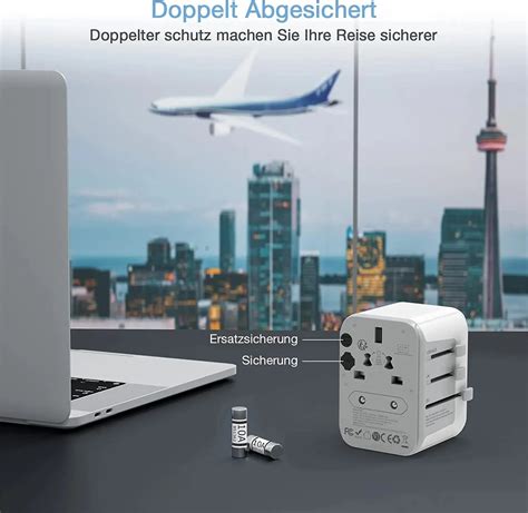 TESSAN Worldwide Universal Travel Adapter 3 USB Port And 1 Type C And 1