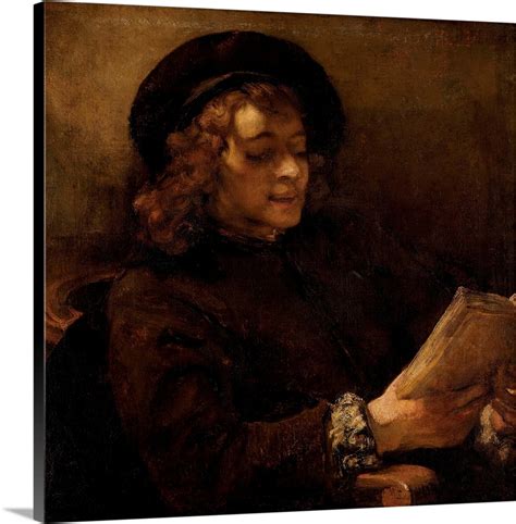 Titus Van Rijn The Artist S Son Reading By Rembrandt Van Rijn Wall Art Canvas Prints Framed