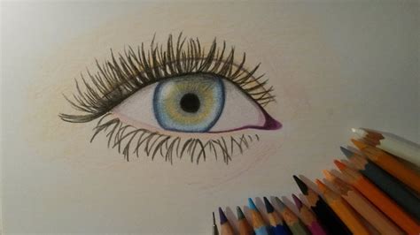 draw  eye  colored pencils easy  youtube