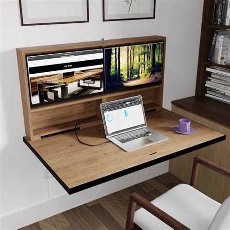 The World S Best Wall Mounted Folding Desk With Monitors Artofit