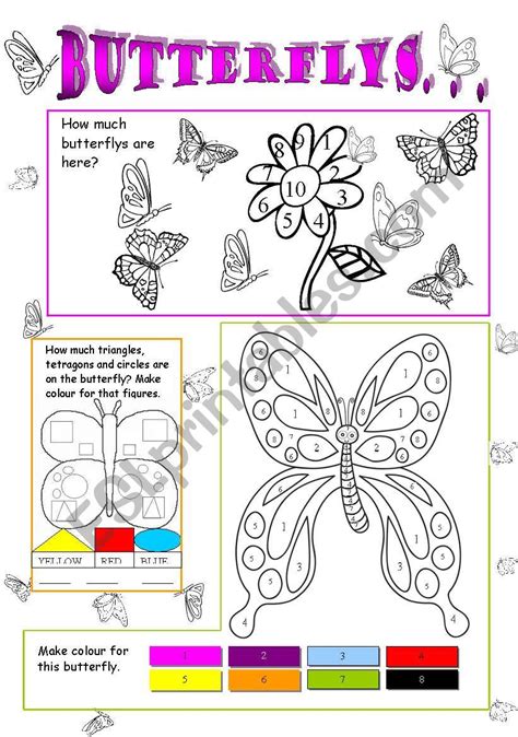 Butterfly Esl Worksheet By Monika