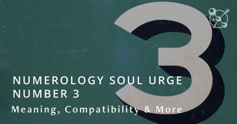 Numerology Soul Urge Number 3 Meaning Compatibility More