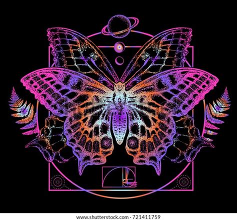 Butterfly Tattoo Art Symbol Magic Renaissance 스톡 벡터(로열티 프리) 721411759 | Shutterstock