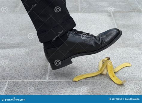 Businessman Stepping On Banana Skin In Street Banana Peel Accident