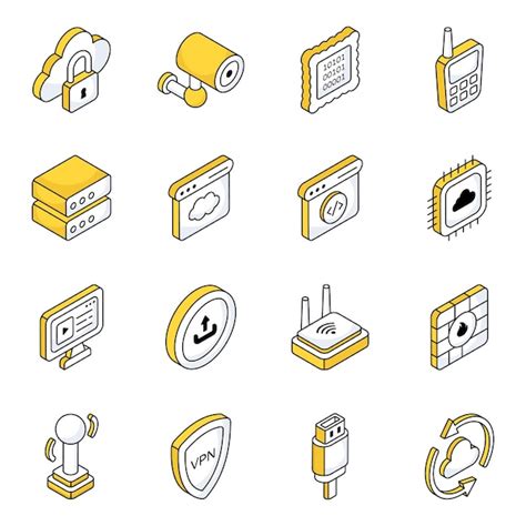 Premium Vector Pack Of Cloud Computing Flat Icons