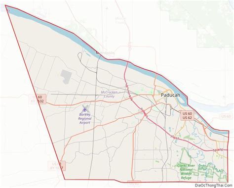 Street map of McCracken County, Kentucky | Kentucky
