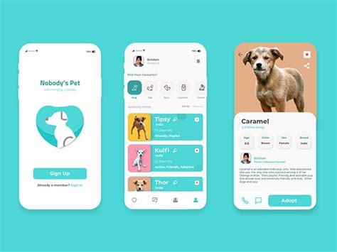 A Pet App - To Adopt Stray Animals | Kids app design, App design, App ...