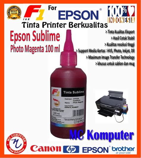 Jual Tinta F1 Refill For Epson Sublime Photo Magenta 100ml Di Lapak MC