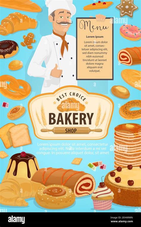 French Bakery Patisserie Stock Vector Images Alamy