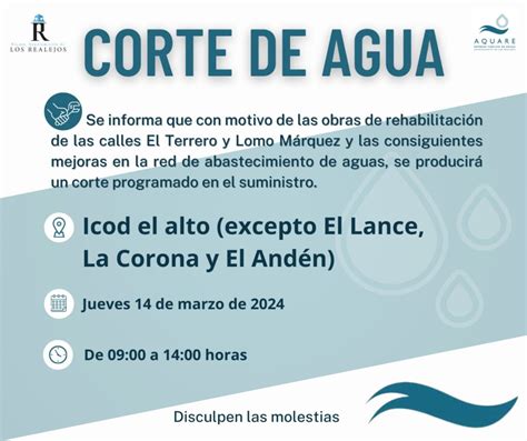 Corte De Agua En Icod El Alto Jueves De Marzo Ceo La Pared