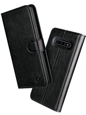 Ocase Samsung Galaxy S Plus Case Premium Leather Flip Wallet Case